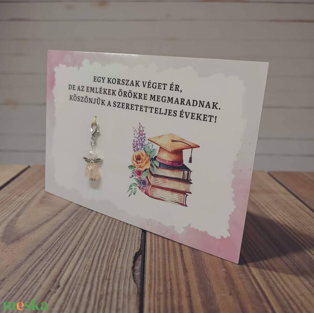 Szerencsehozó angyalka ajándékkártyával - ballagásra - idézettel - táska & tok - kulcstartó & táskadísz - kulcstartó - Meska.hu