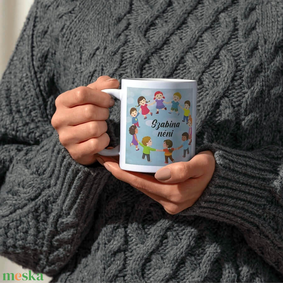 Ballagási bögre óvónéninek, dadusnak - egyedi szöveggel - otthon & életmód - konyhafelszerelés, tálalás - tálalás - bögre & csésze - Meska.hu