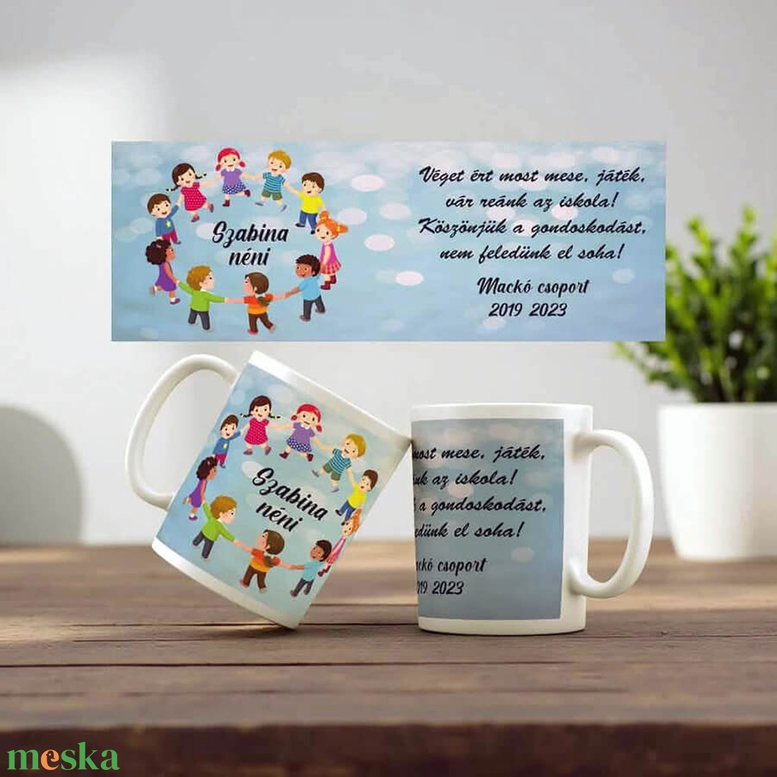 Ballagási bögre óvónéninek, dadusnak - egyedi szöveggel - otthon & életmód - konyhafelszerelés, tálalás - tálalás - bögre & csésze - Meska.hu