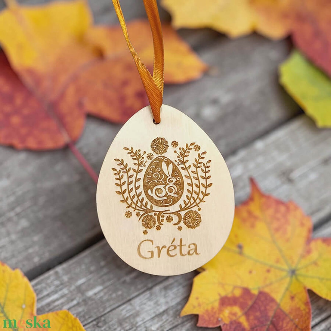 Neves gravírozott húsvéti tojás - ünnepi díszek, dekorációk - húsvéti díszek és dekorációk - húsvéti tojásfadíszek - Meska.hu