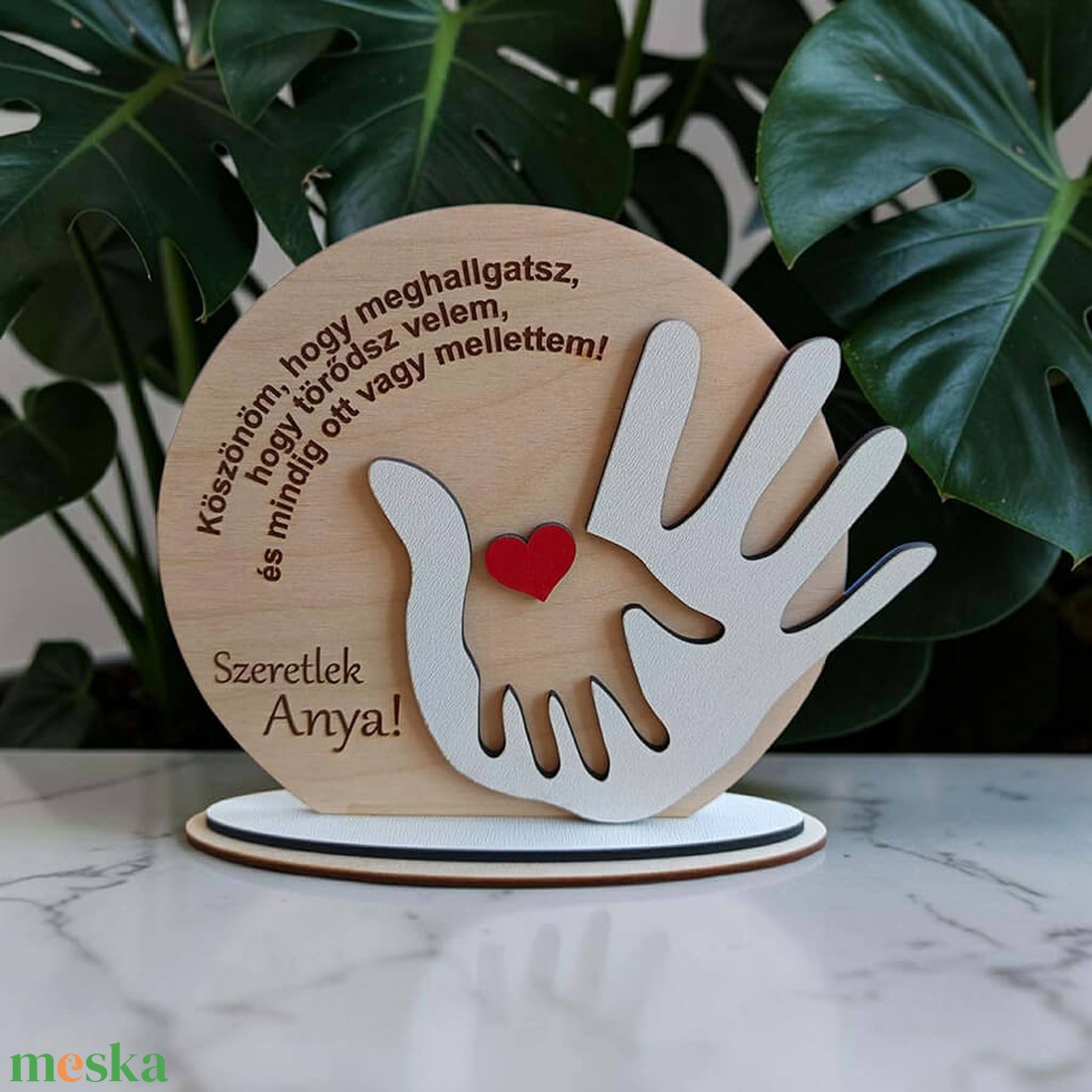 Fa dekoráció Anyáknak - otthon & életmód - dekoráció - asztal és polc dekoráció - gravírozott táblák - Meska.hu