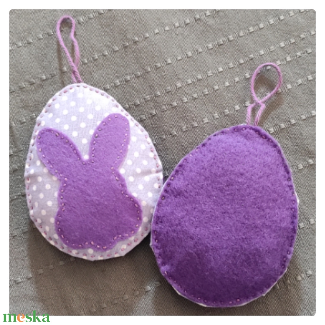 Húsvéti nyuszi tojásfadísz - pöttyös  - otthon & életmód - dekoráció - fali és függő dekoráció - függődísz - Meska.hu