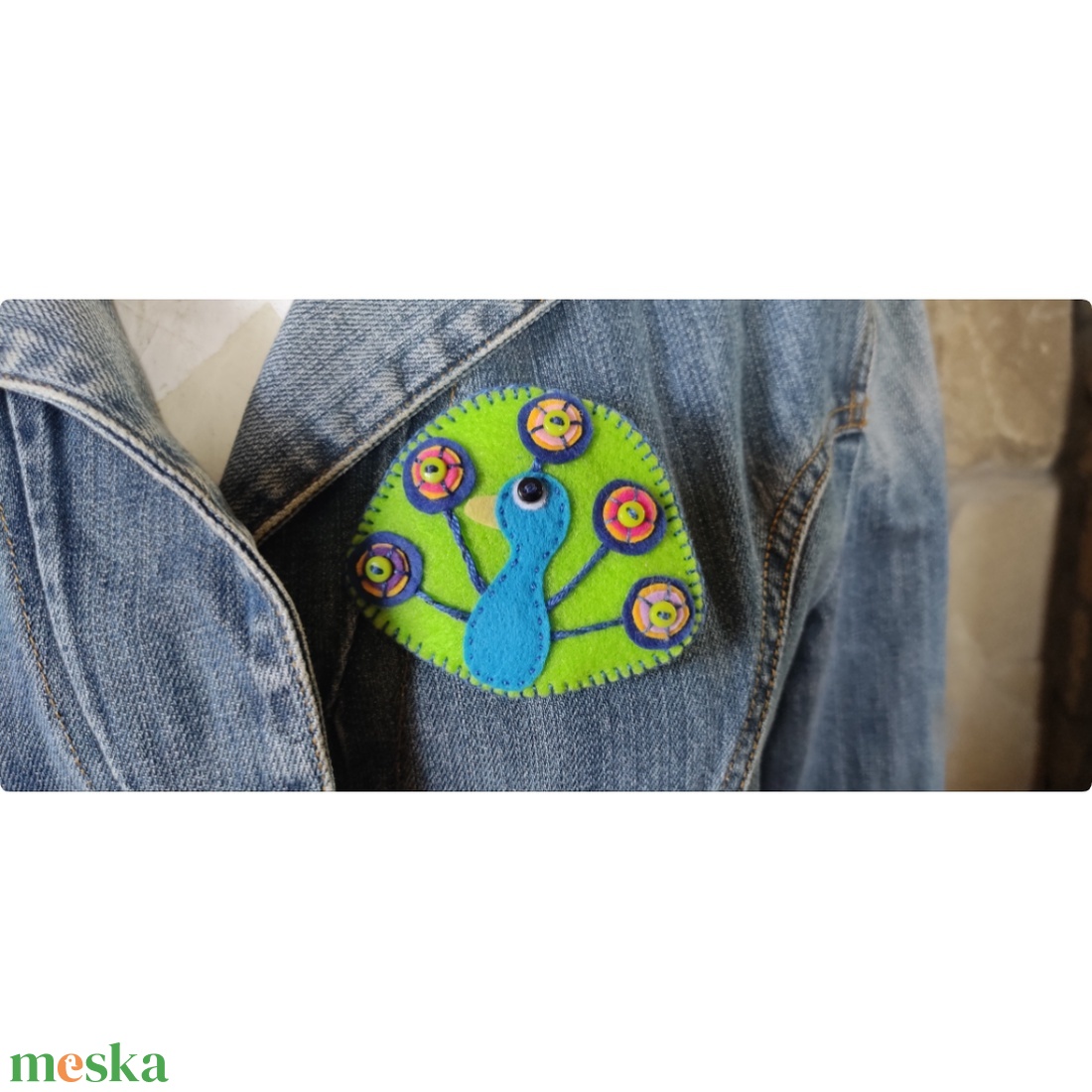 Páva kitűző - ékszer - kitűző és bross - Meska.hu
