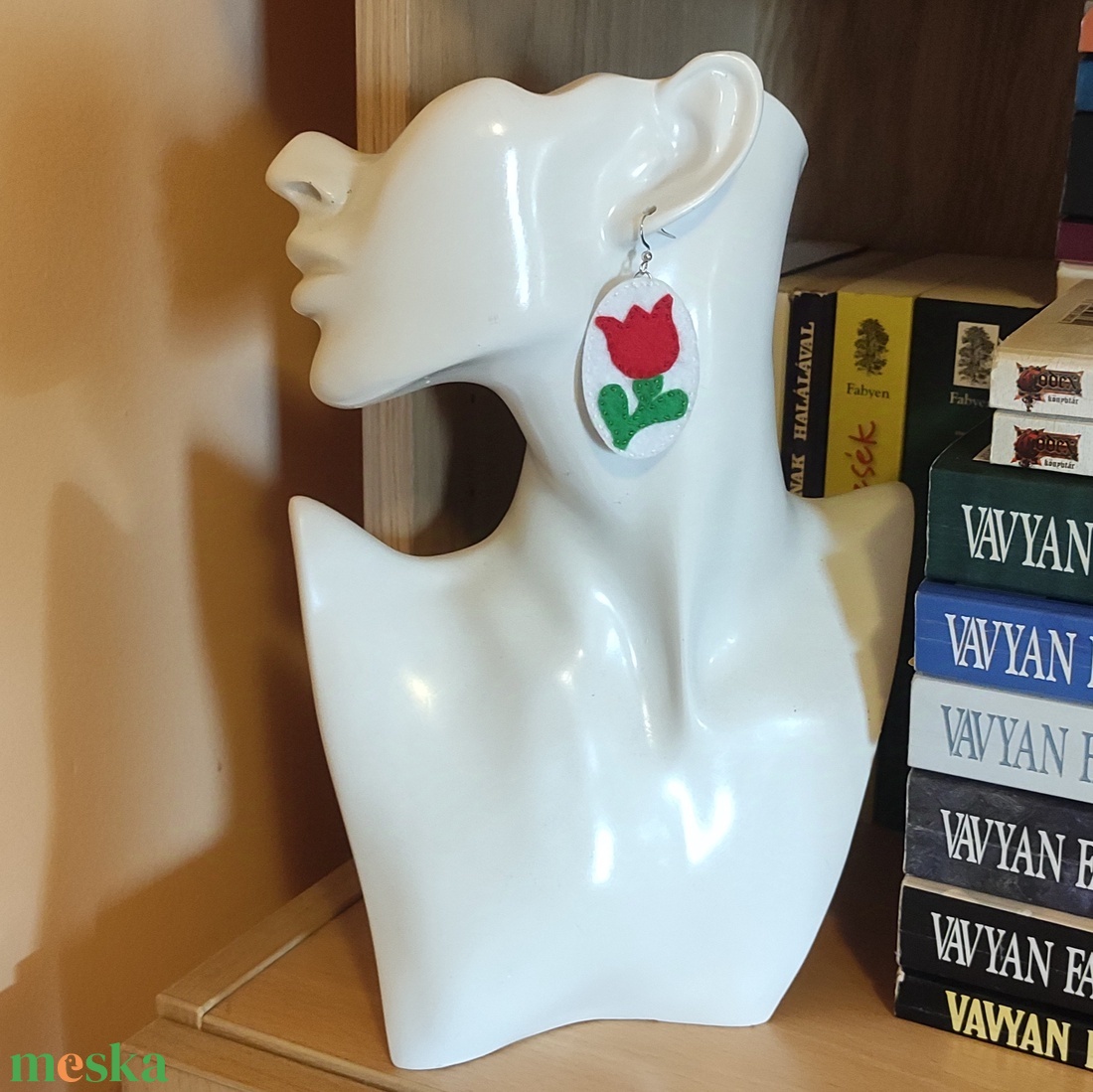 Kalocsai tulipán ihlette fülbevaló - ékszer - fülbevaló - lógó fülbevaló - Meska.hu Kalocsai tulipán ihlette fülbevaló - ékszer - fülbevaló - lógó fülbevaló - Meska.hu
