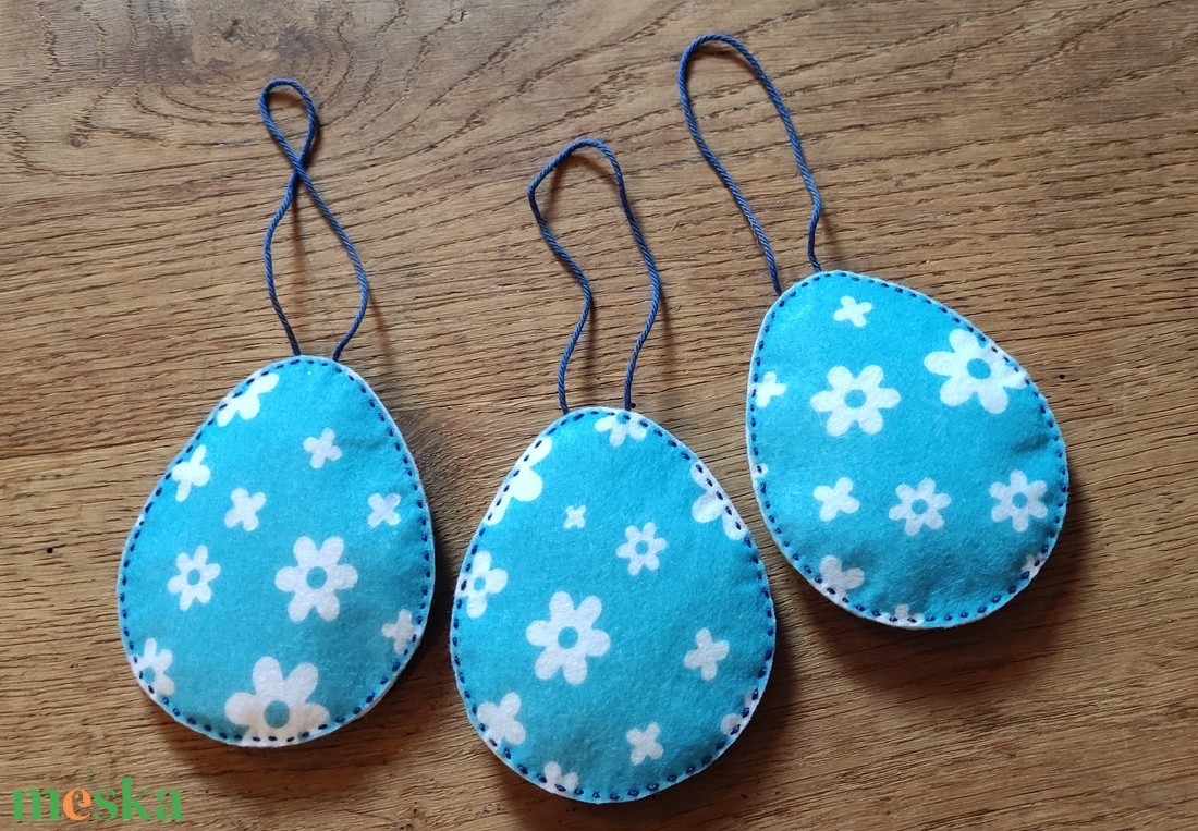 Húsvéti nyuszi tojásfadísz - virágos, nyuszis -  - Meska.hu