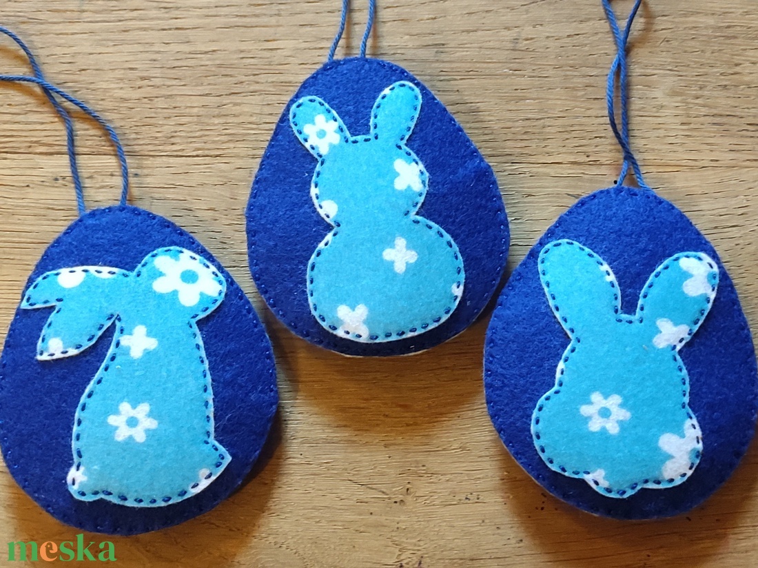 Húsvéti nyuszi tojásfadísz - virágos nyuszik - otthon & életmód - dekoráció - fali és függő dekoráció - függődísz - Meska.hu