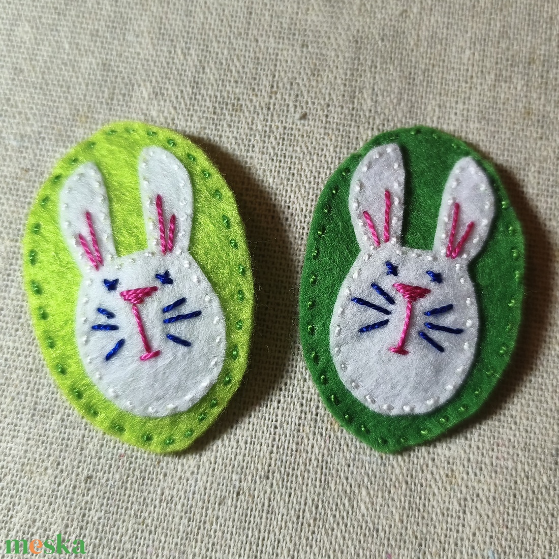 Csitt-csatt hajcsat - nyuszik (2 db) (7) - ruha & divat - hajdísz & hajcsat - hajdísz - Meska.hu