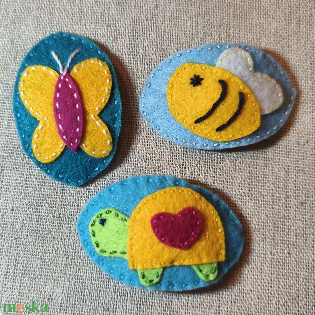 Csitt-csatt hajcsat - állatok (3 db) (10) - ruha & divat - hajdísz & hajcsat - hajdísz - Meska.hu