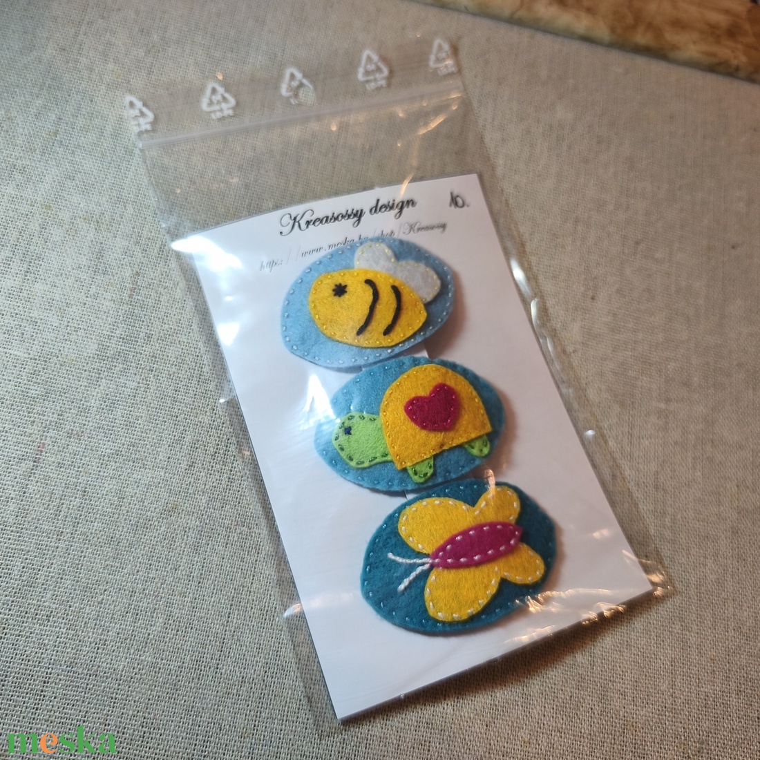 Csitt-csatt hajcsat - állatok (3 db) (10) - ruha & divat - hajdísz & hajcsat - hajdísz - Meska.hu