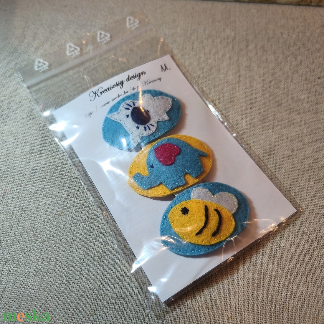 Csitt-csatt hajcsat - állatok (3 db) (11) - ruha & divat - hajdísz & hajcsat - hajdísz - Meska.hu