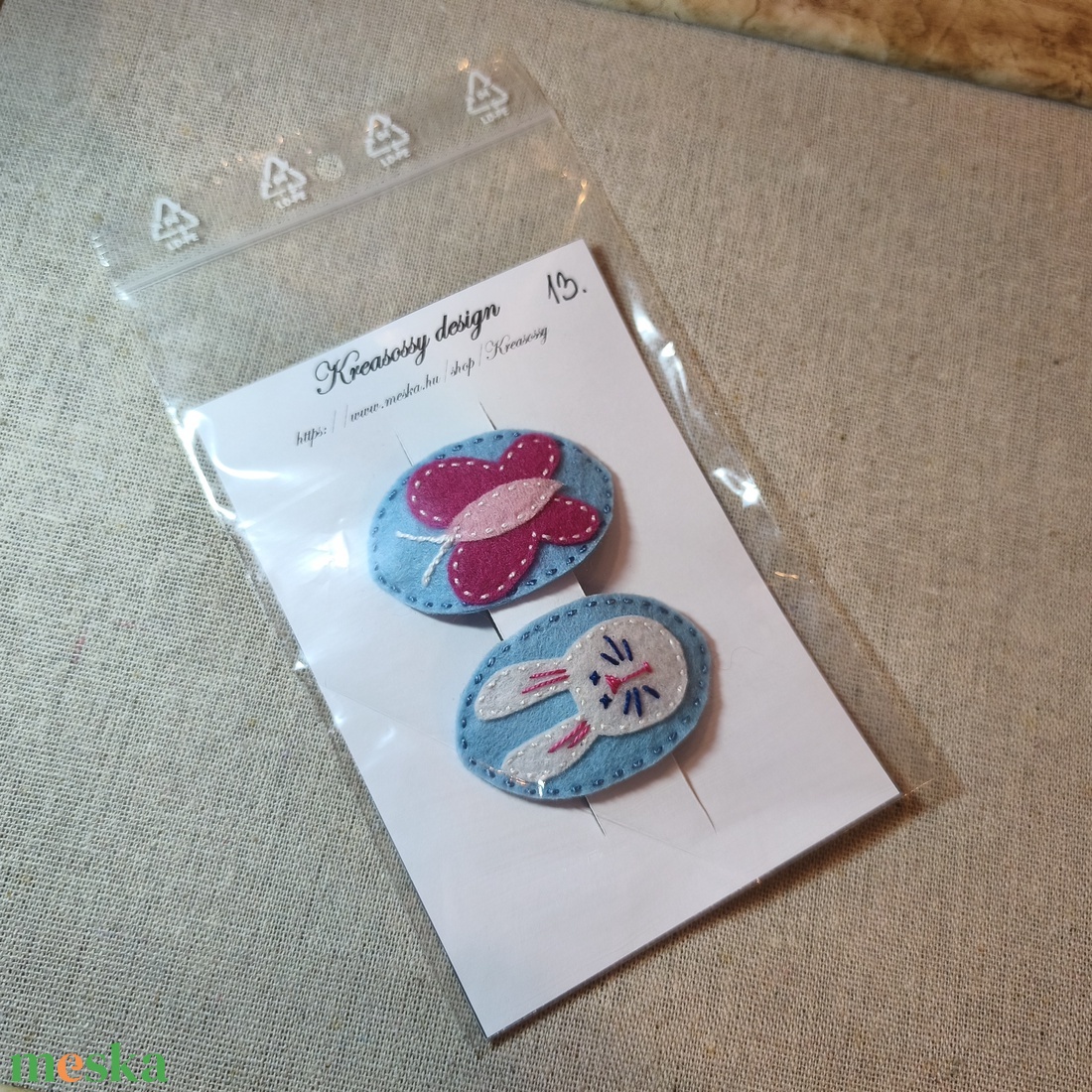 Csitt-csatt hajcsat - tavasz (2 db) (13) - ruha & divat - hajdísz & hajcsat - hajdísz - Meska.hu