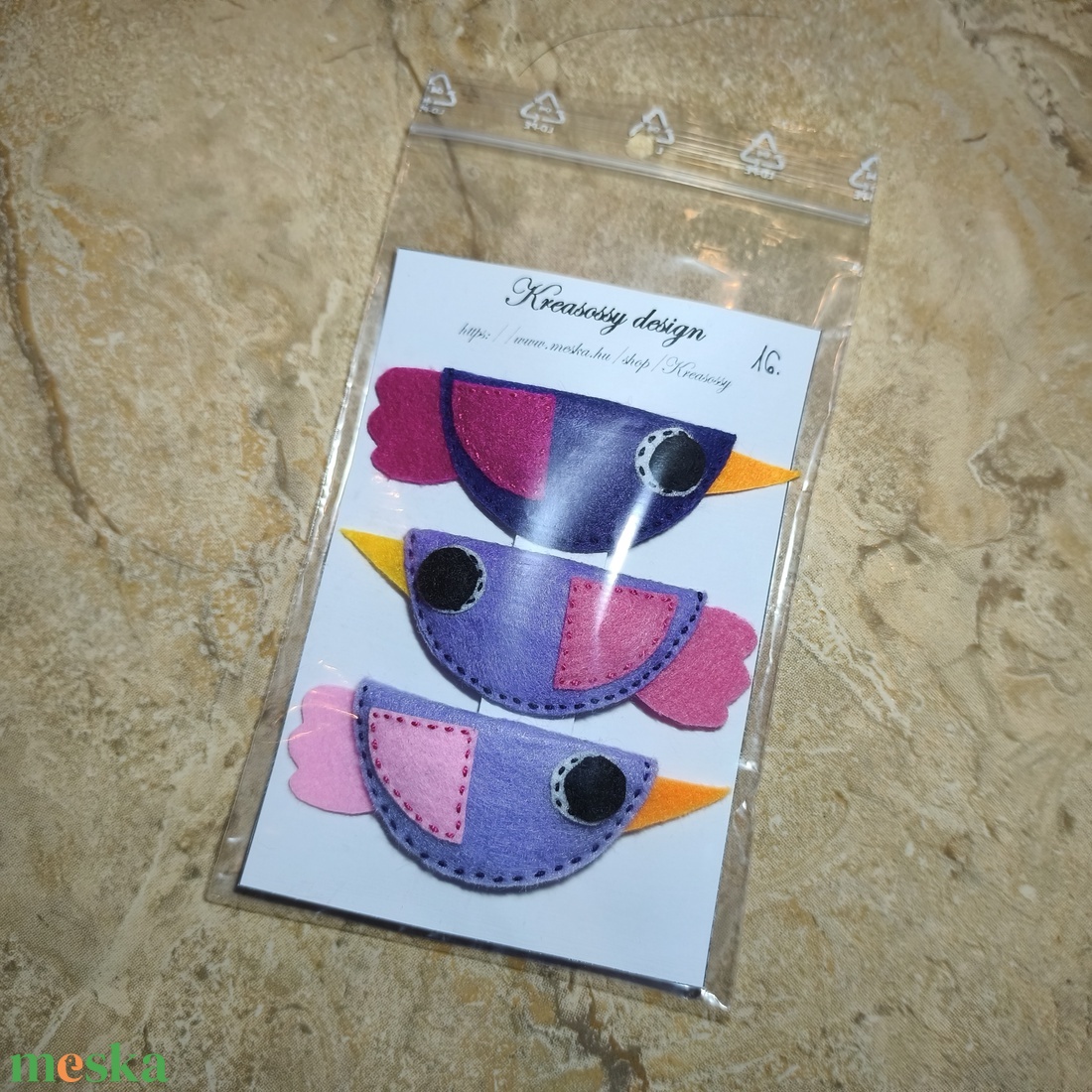 Csitt-csatt hajcsat - madarak (3 db) (16) - ruha & divat - hajdísz & hajcsat - hajdísz - Meska.hu