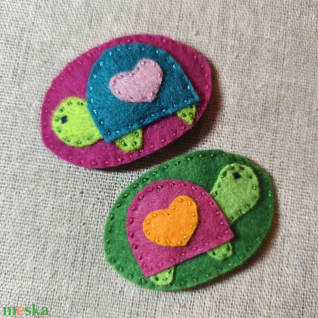 Csitt-csatt hajcsat - tekik (2 db) (21) - ruha & divat - hajdísz & hajcsat - hajdísz - Meska.hu