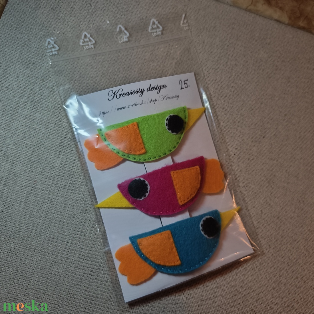 Csitt-csatt hajcsat - madarak (3 db) (23) - ruha & divat - hajdísz & hajcsat - hajdísz - Meska.hu