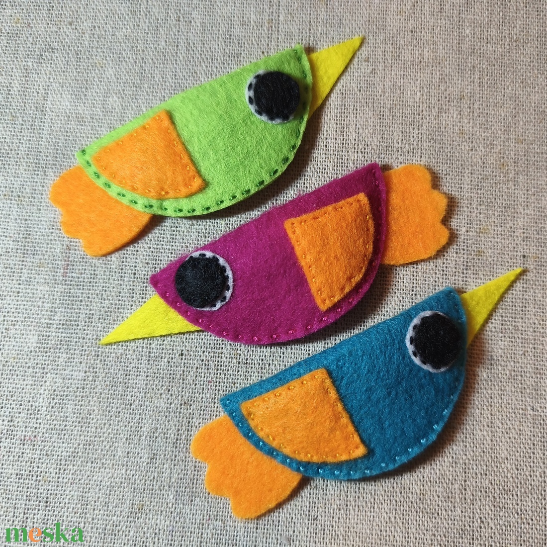 Csitt-csatt hajcsat - madarak (3 db) (23) - ruha & divat - hajdísz & hajcsat - hajdísz - Meska.hu