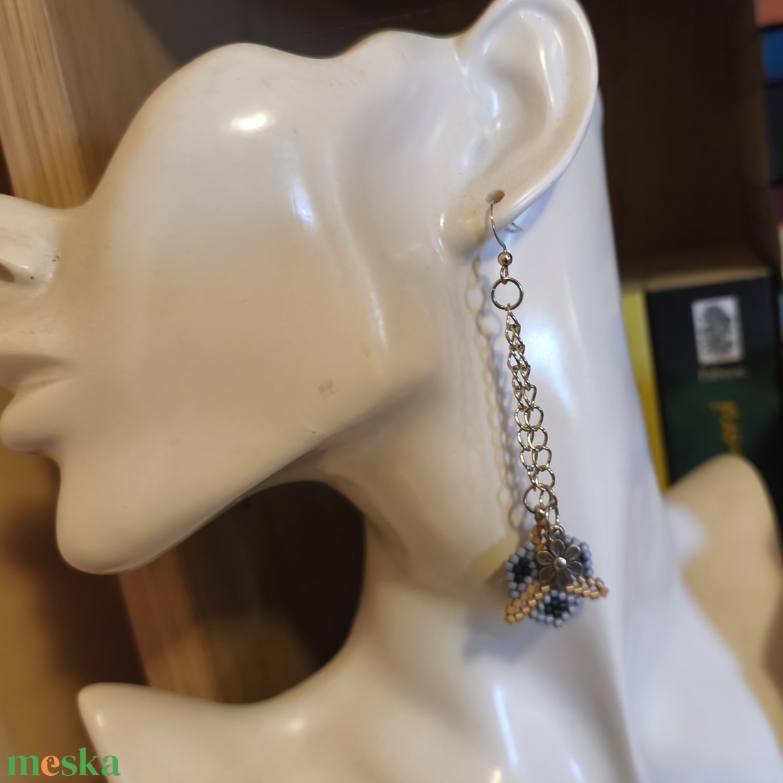 Gyöngy fülbevaló (101) - ékszer - fülbevaló - lógó fülbevaló - Meska.hu