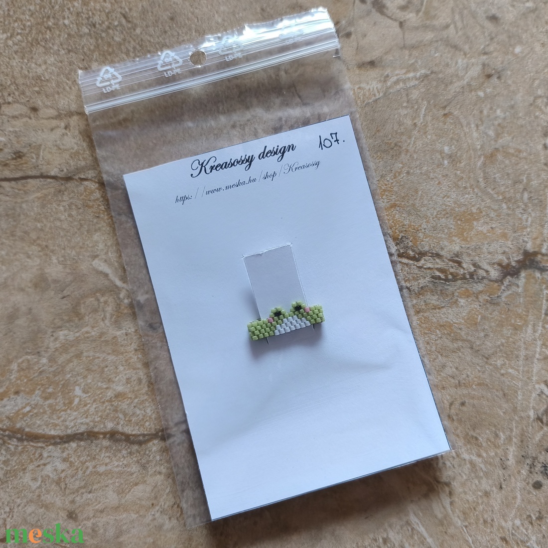 Békás peyote gyűrű (107) - ékszer - gyűrű - gyöngyös gyűrű - Meska.hu