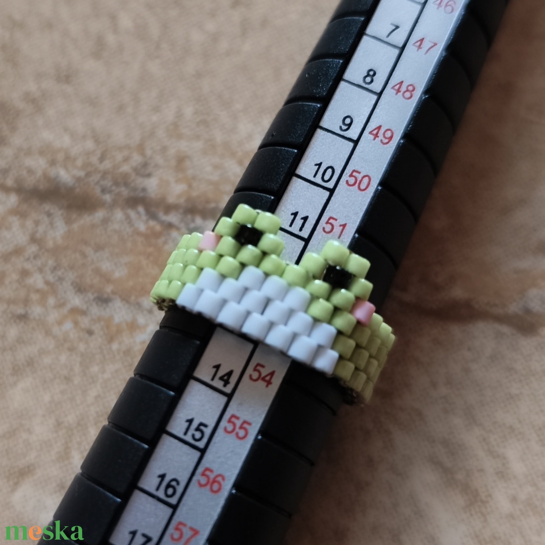 Békás peyote gyűrű (107) - ékszer - gyűrű - gyöngyös gyűrű - Meska.hu