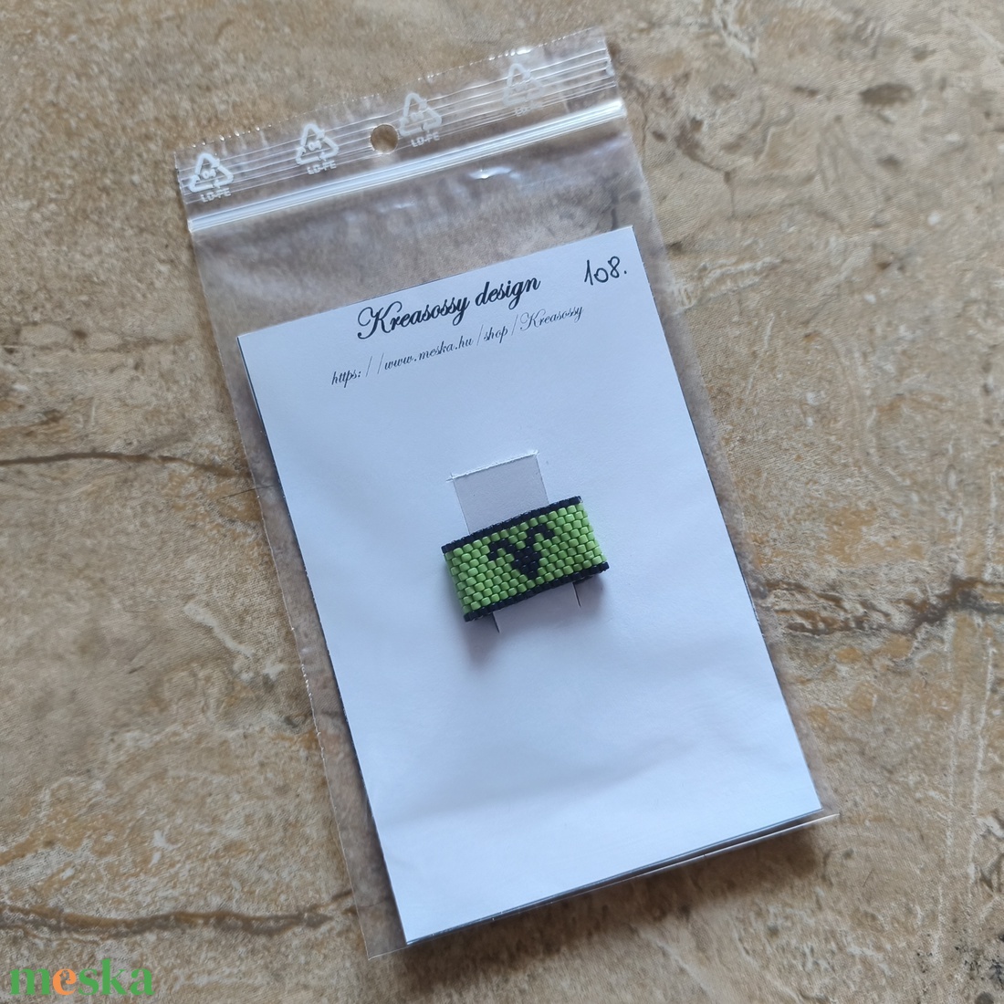 Horoszkópos peyote gyűrű - kos (108) - ékszer - gyűrű - gyöngyös gyűrű - Meska.hu