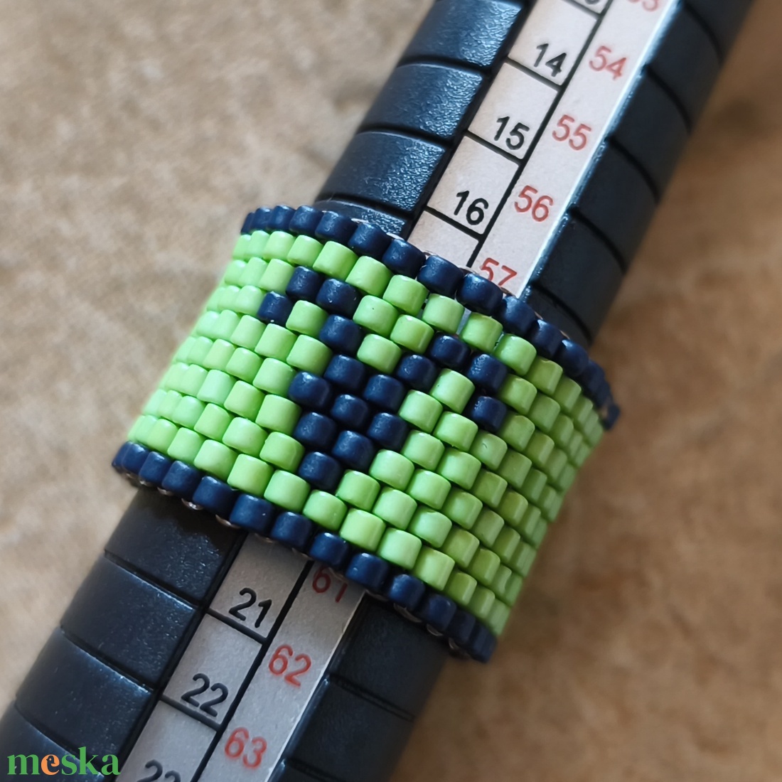 Horoszkópos peyote gyűrű - kos (108) - ékszer - gyűrű - gyöngyös gyűrű - Meska.hu