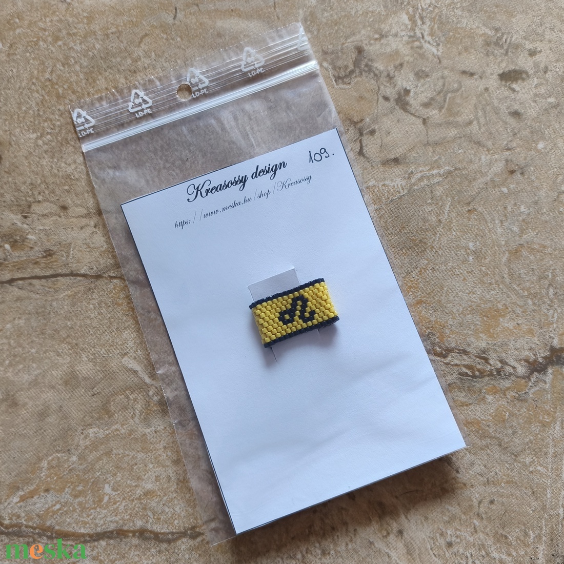 Horoszkópos peyote gyűrű - oroszlán (109) - ékszer - gyűrű - gyöngyös gyűrű - Meska.hu