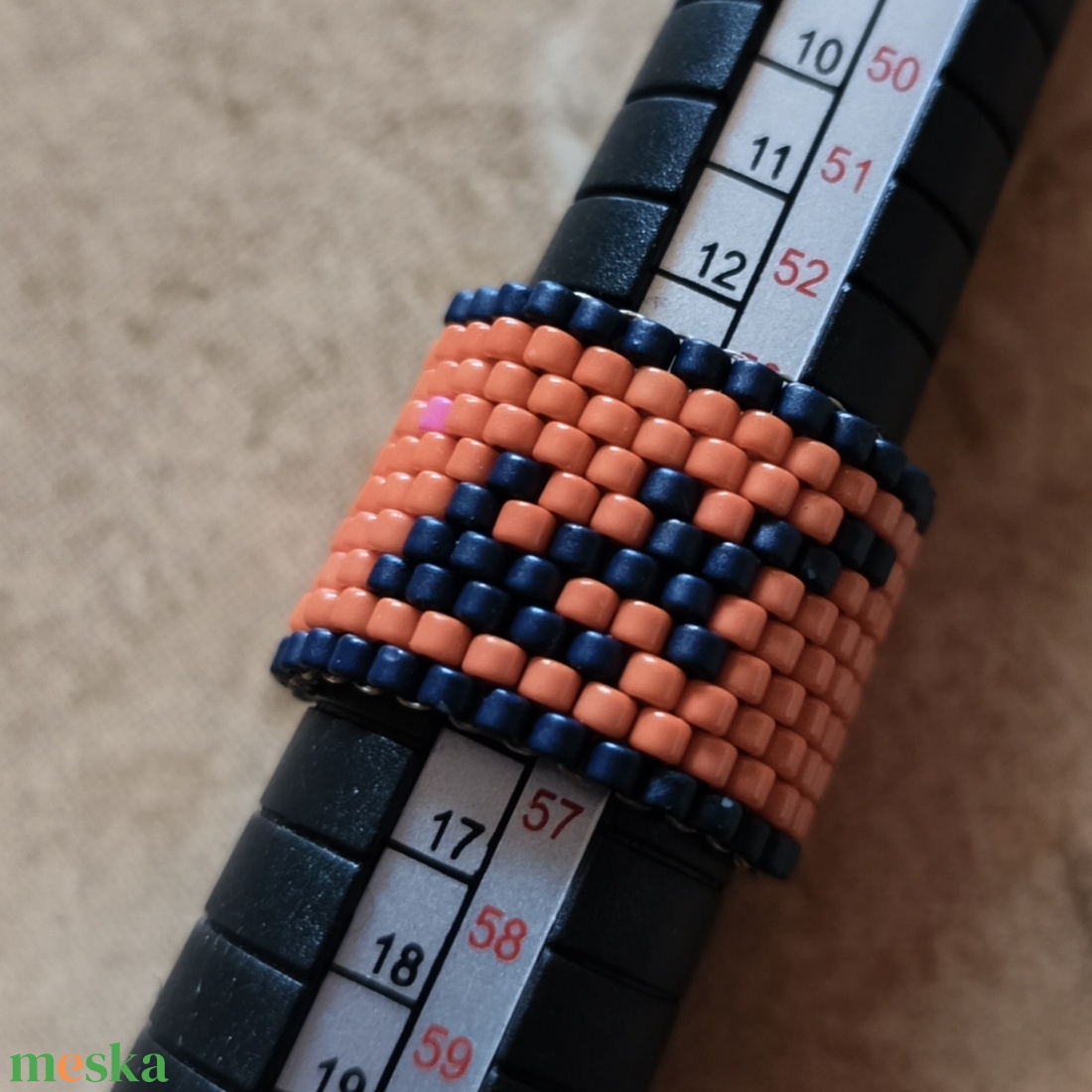 Horoszkópos peyote gyűrű - nyilas (110) - ékszer - gyűrű - gyöngyös gyűrű - Meska.hu