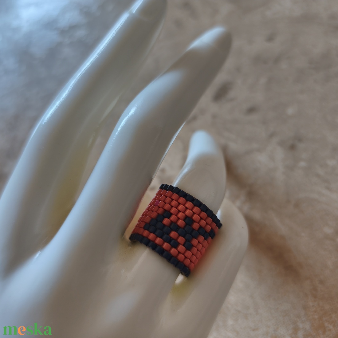 Horoszkópos peyote gyűrű - nyilas (110) - ékszer - gyűrű - gyöngyös gyűrű - Meska.hu