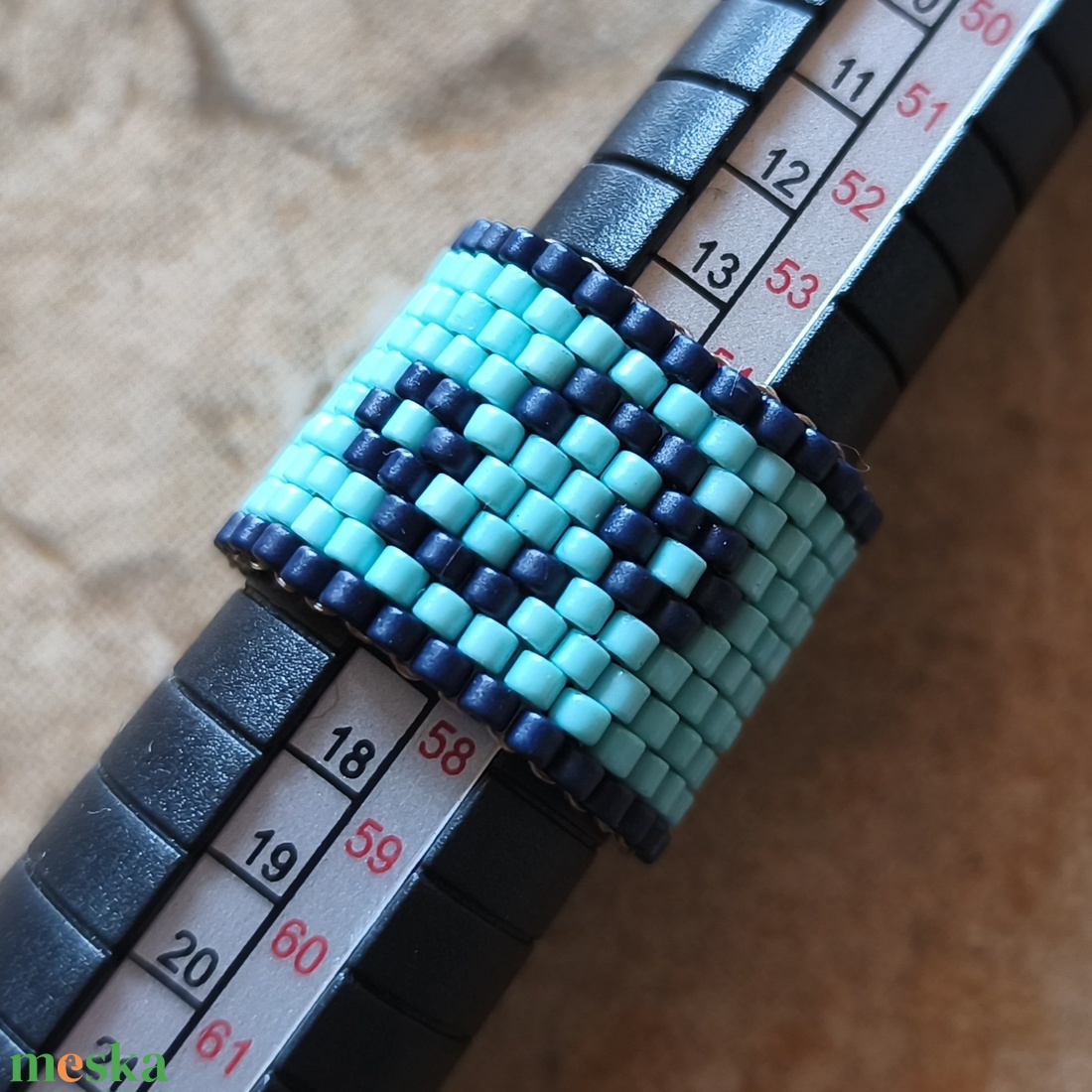 Horoszkópos peyote gyűrű - rák (114) - ékszer - gyűrű - gyöngyös gyűrű - Meska.hu