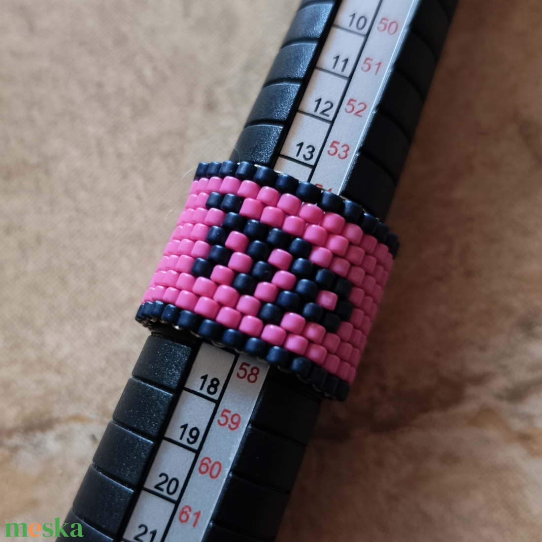 Horoszkópos peyote gyűrű - szűz (115) - ékszer - gyűrű - gyöngyös gyűrű - Meska.hu