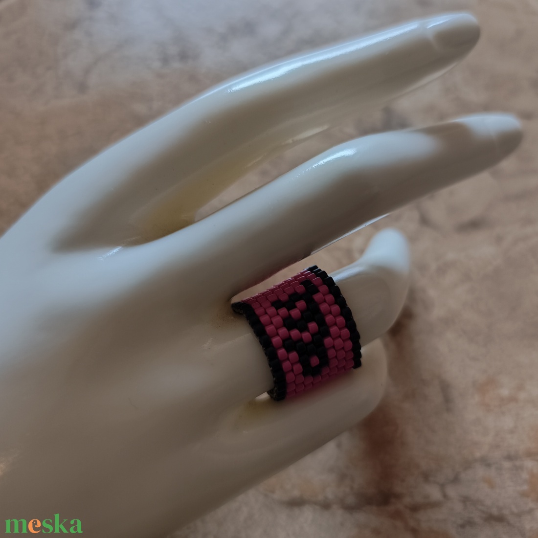 Horoszkópos peyote gyűrű - szűz (115) - ékszer - gyűrű - gyöngyös gyűrű - Meska.hu