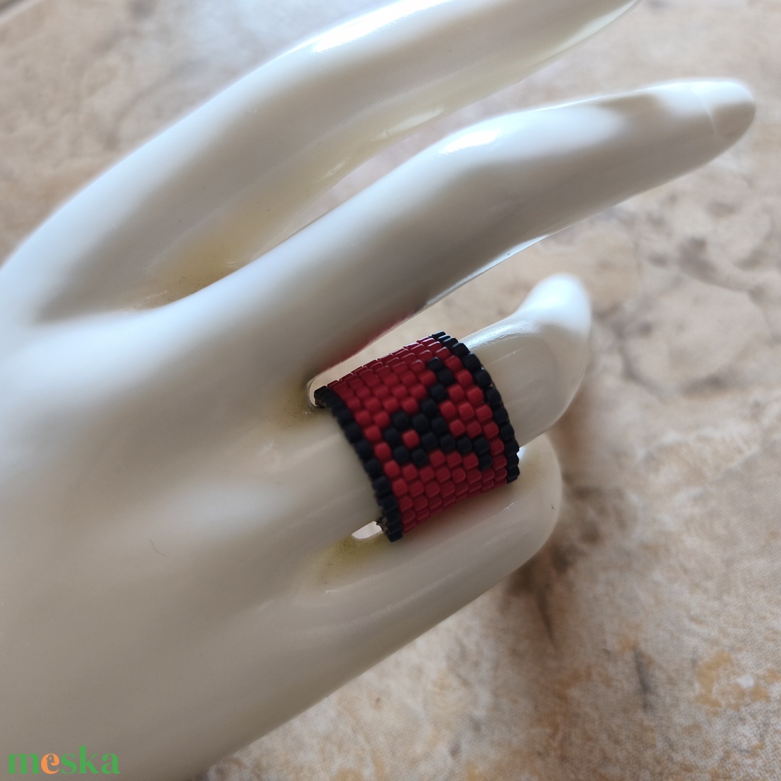 Horoszkópos peyote gyűrű - bika (117) - ékszer - gyűrű - gyöngyös gyűrű - Meska.hu