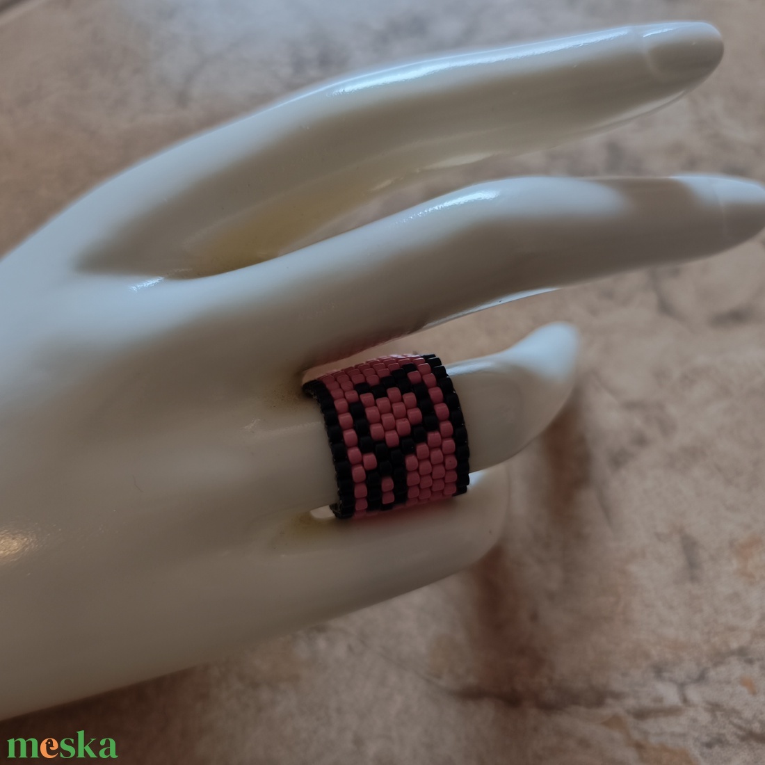 Horoszkópos peyote gyűrű - bak (119) - ékszer - gyűrű - gyöngyös gyűrű - Meska.hu