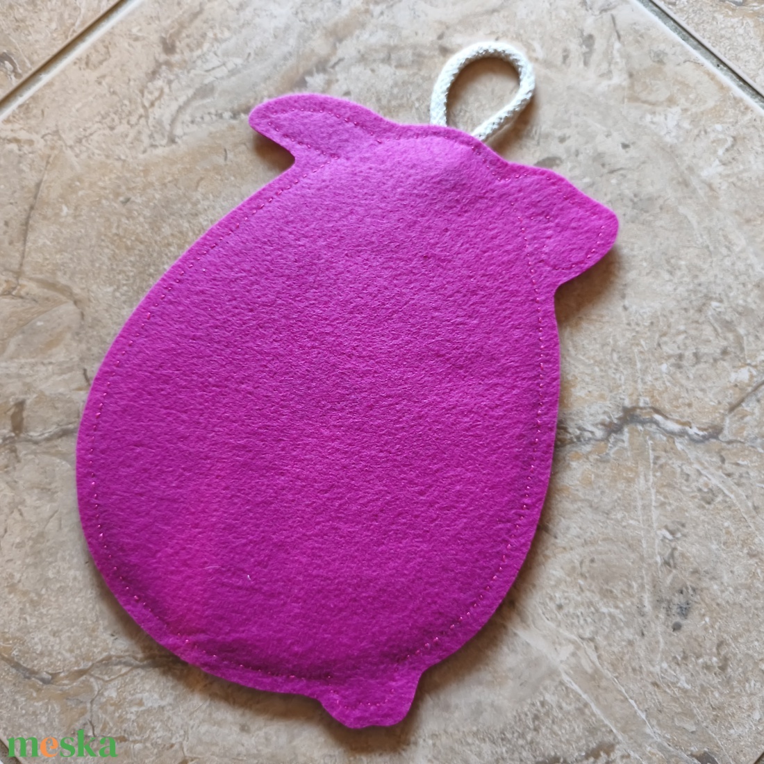 Húsvéti nyuszi filigrán ajtódísz - szürke-rózsaszín  - otthon & életmód - dekoráció - ajtó- és ablak dekoráció - ajtótábla - Meska.hu