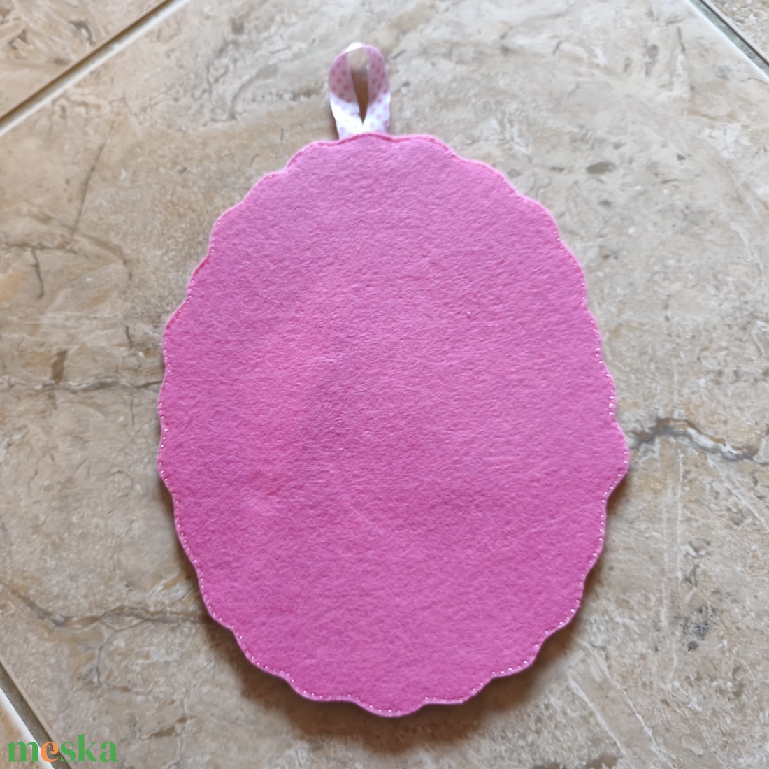 Húsvéti nyuszi filigrán ajtódísz - rózsaszín  - otthon & életmód - dekoráció - ajtó- és ablak dekoráció - ajtótábla - Meska.hu