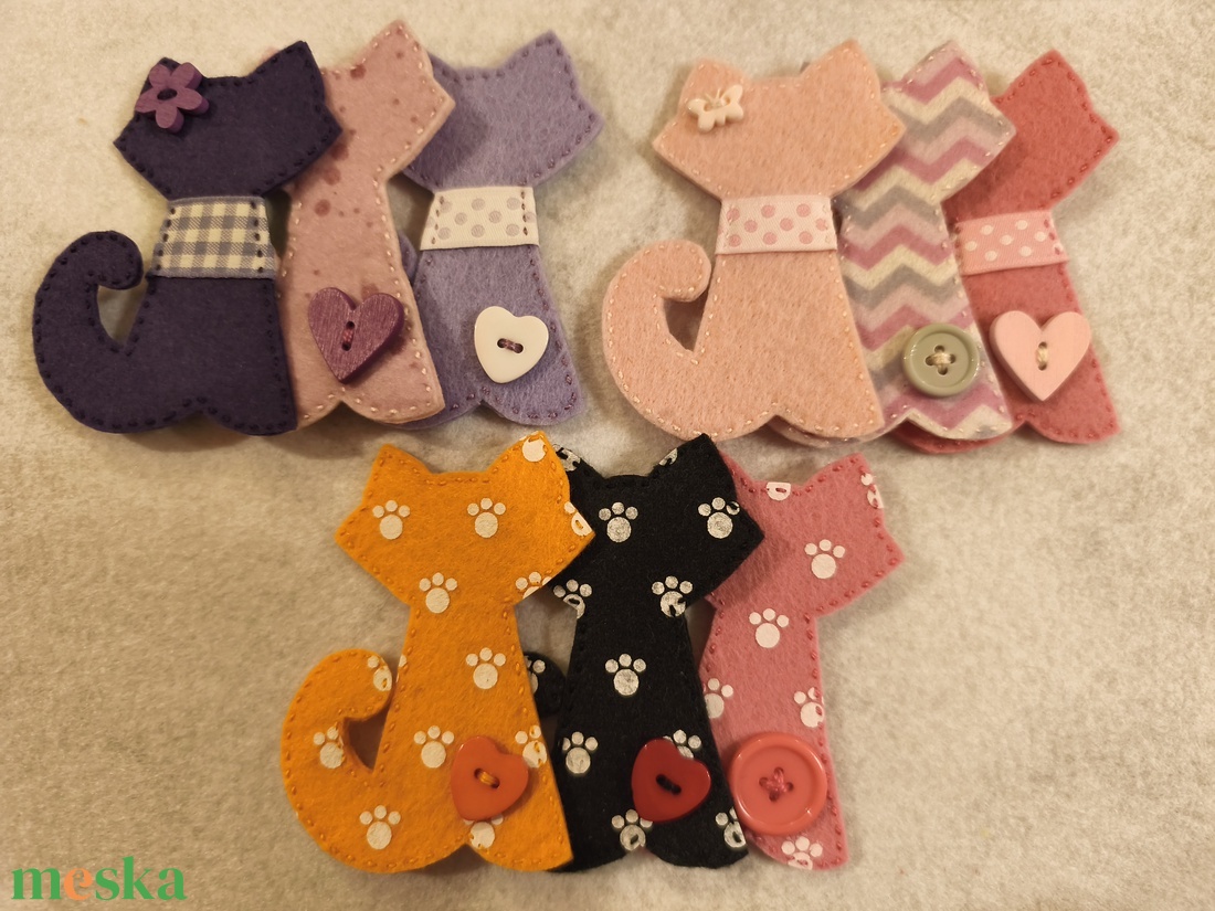 Cica kitűző (57) - ékszer - kitűző és bross - Meska.hu