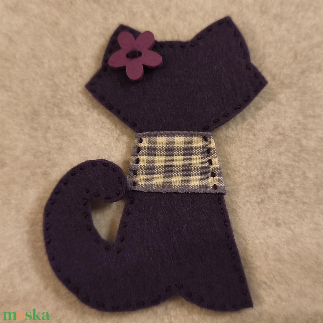 Cica kitűző (58) - ékszer - kitűző és bross - Meska.hu