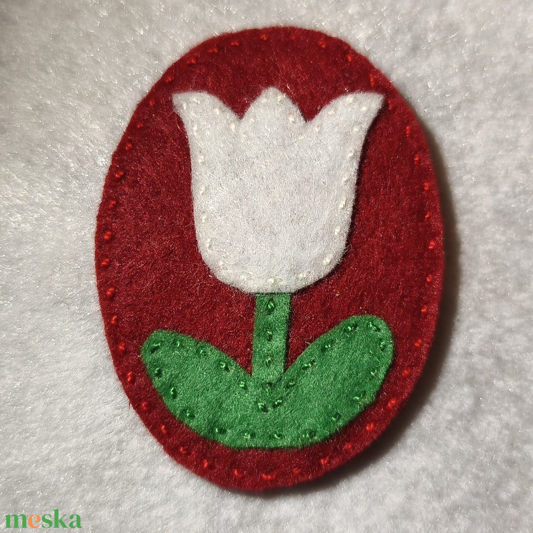 Trikolor tulipán kitűző (66) - ékszer - kitűző és bross - Meska.hu