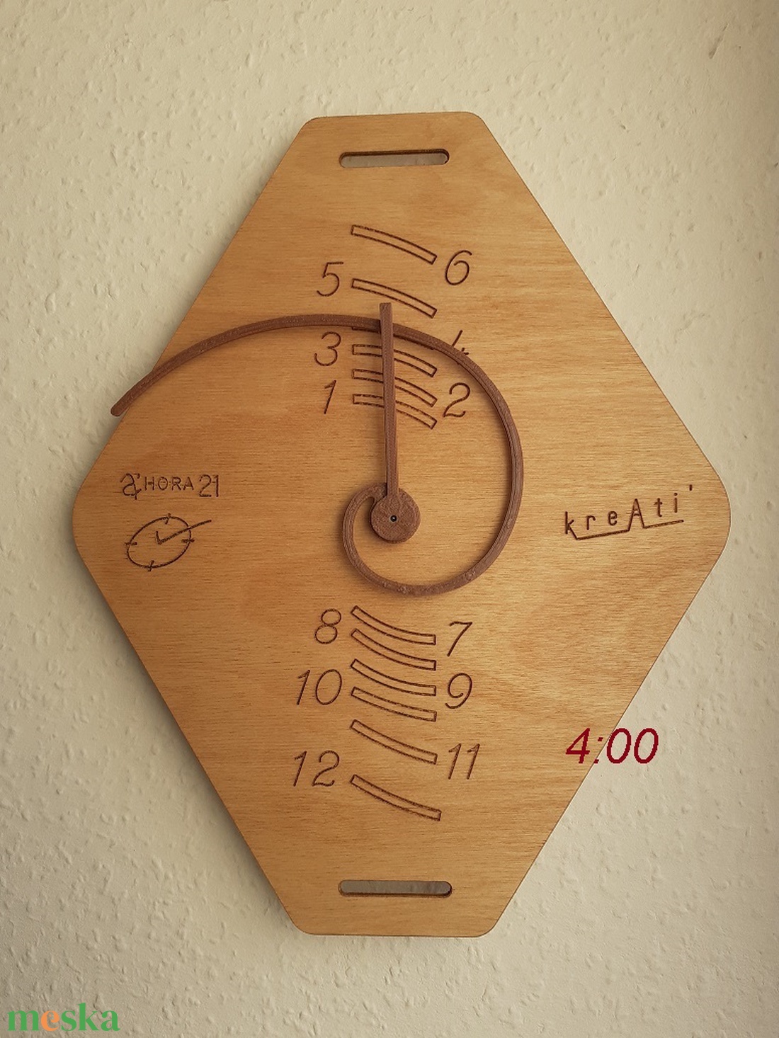 "Fibonacci2" óra, nagyméretű - /Ahora sorozat 21/ akciós termékkép 1