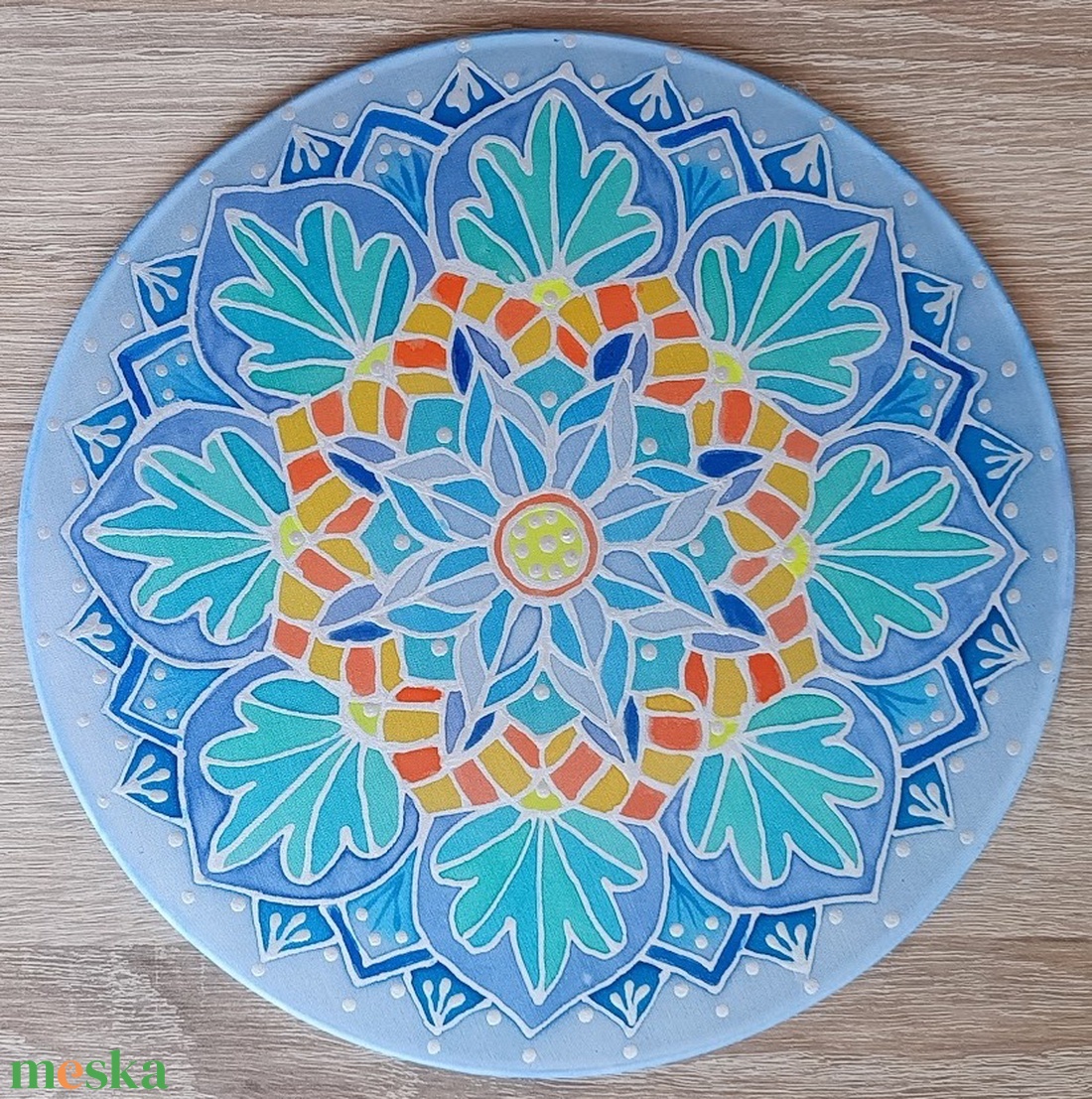 Jégvirág - selyemkép mandala - otthon & életmód - dekoráció - spiritualitás - mandala - Meska.hu