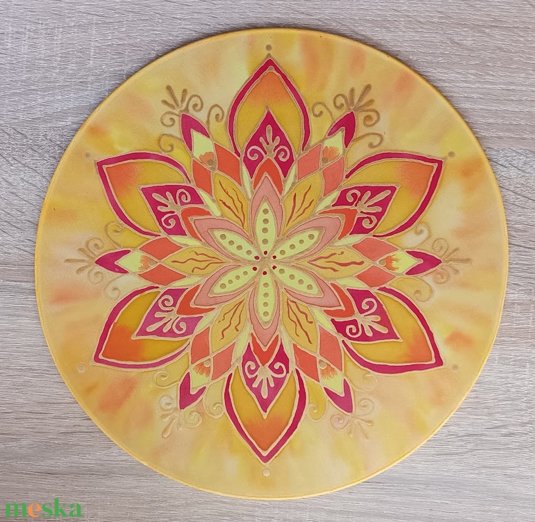 Boldogság - Selyemkép mandala - otthon & életmód - dekoráció - spiritualitás - mandala - Meska.hu