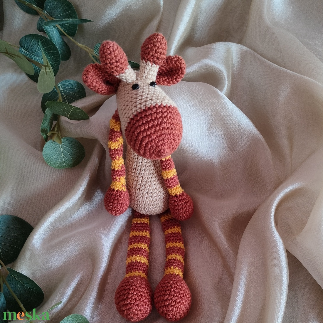 Csíkos zsiráf amigurumi horgoló készlet - diy (csináld magad) - egységcsomag - Meska.hu