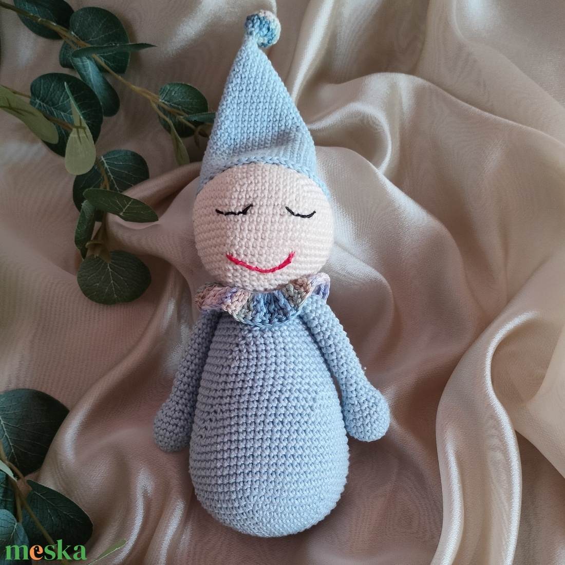Kék baba amigurumi horgoló készlet - diy (csináld magad) - egységcsomag - Meska.hu