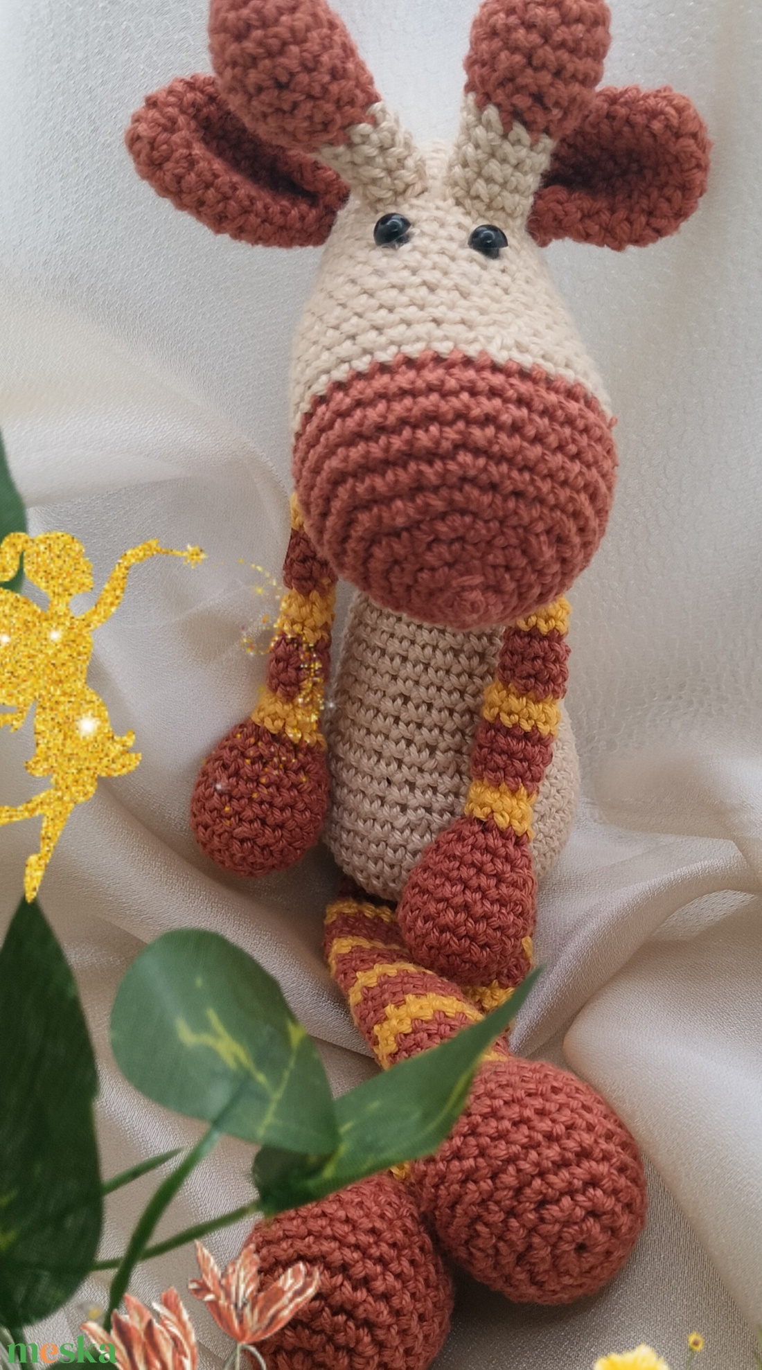 Csíkos zsiráf amigurumi horgoló készlet - diy (csináld magad) - egységcsomag - Meska.hu