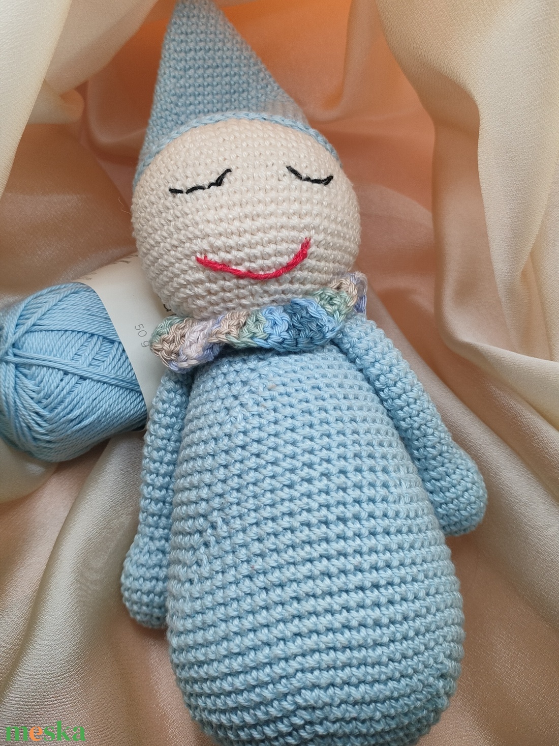 Kék baba amigurumi horgoló készlet - diy (csináld magad) - egységcsomag - Meska.hu