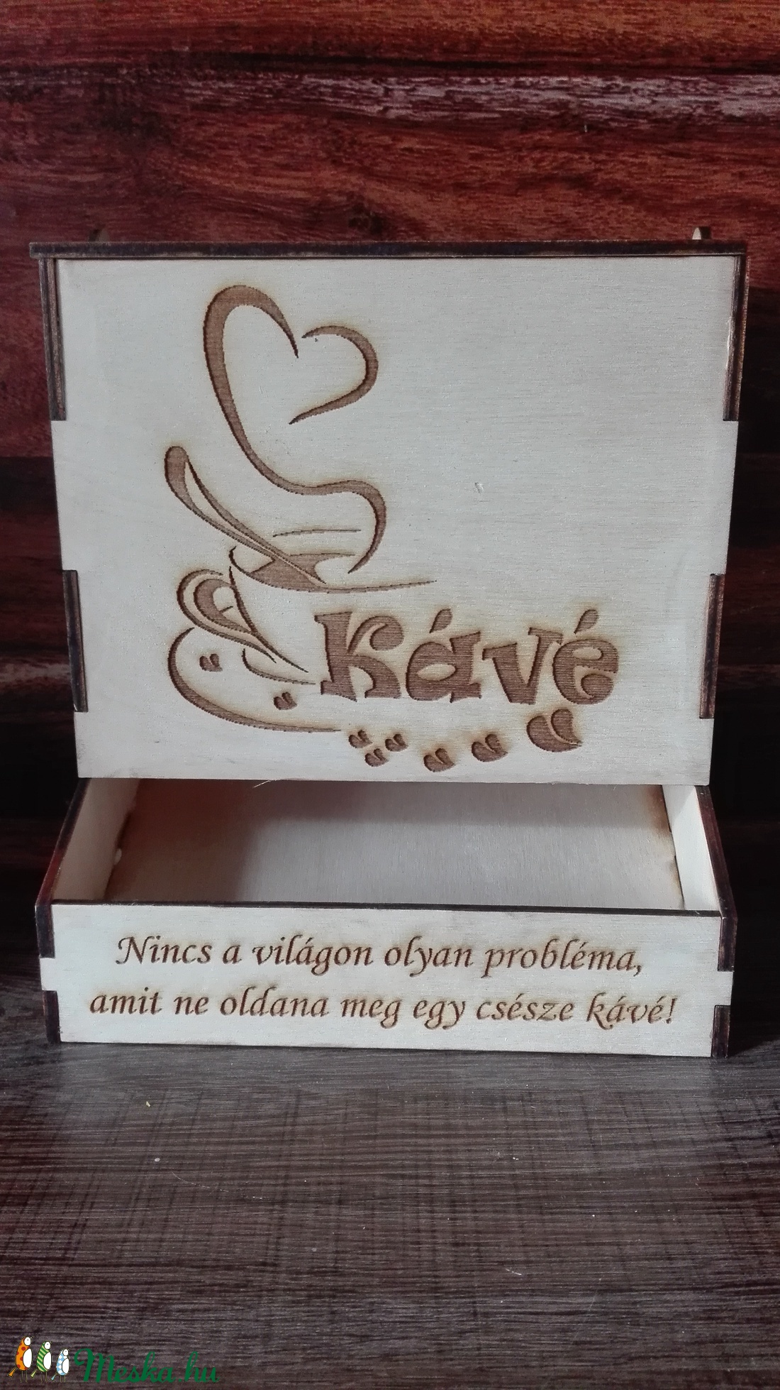 3 in 1 vagy 2in1 zacskós kávé tároló doboz -  - Meska.hu