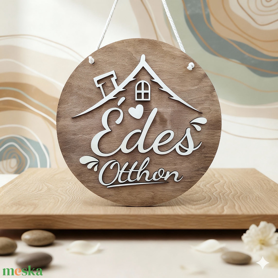 Édes Otthon tábla  Házikó - otthon & életmód - dekoráció - ajtó- és ablak dekoráció - ajtótábla - Meska.hu