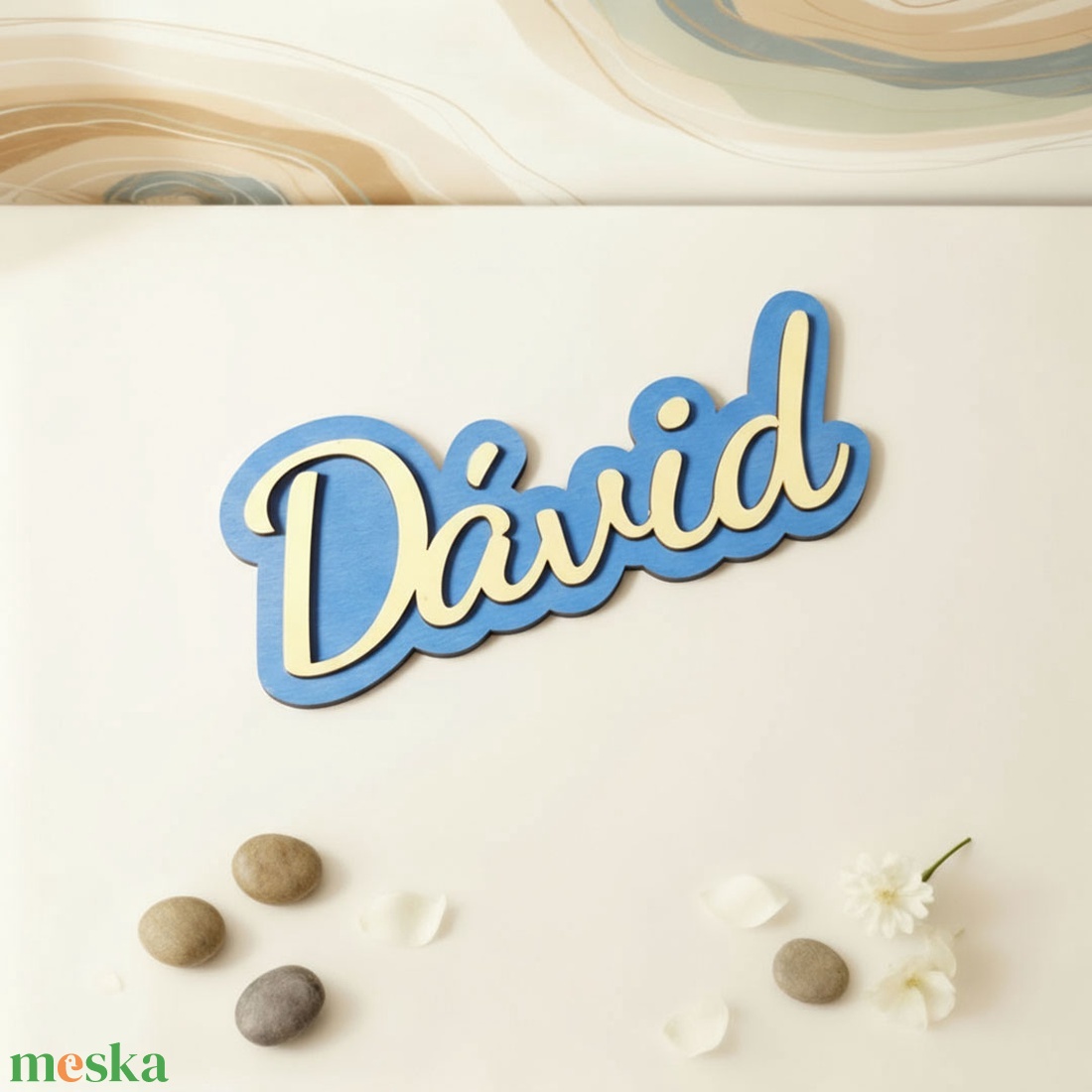 Egyedi fa névtábla, felirat  kétrétegű - otthon & életmód - ház & kert - névtábla - Meska.hu