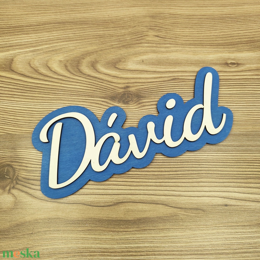 Egyedi fa névtábla, felirat  kétrétegű - otthon & életmód - ház & kert - névtábla - Meska.hu