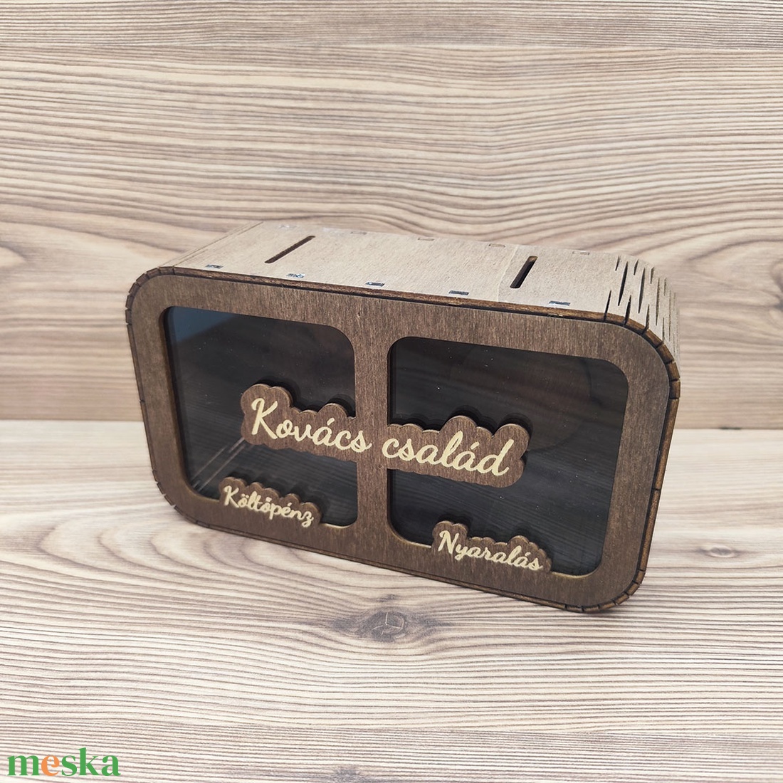 Egyedi persely több rekesszel - otthon & életmód - dekoráció - asztal és polc dekoráció - persely - Meska.hu