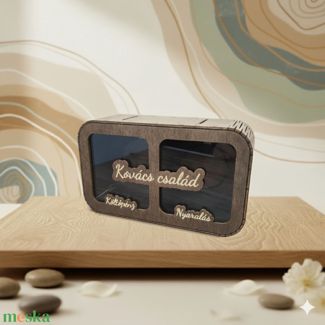 Egyedi persely több rekesszel - otthon & életmód - dekoráció - asztal és polc dekoráció - persely - Meska.hu